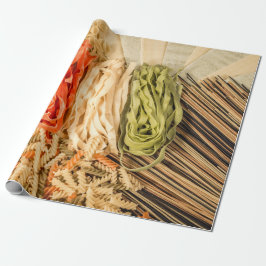 Verschiedene Arten von Pasta Geschenkpapier