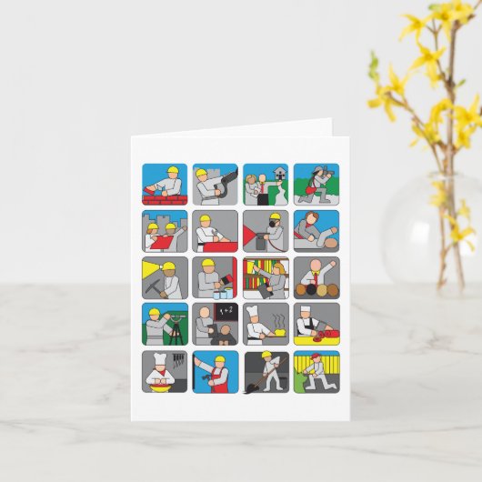 Verschiedene Beruf Karte (Gelbe Blume)