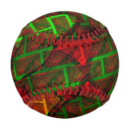 Verschiedene Bildmontage, Backstein, rot, grün, ge Baseball