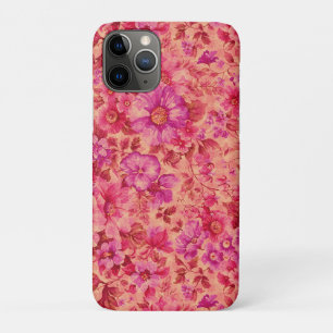 Verschiedene blühende Blumen in warmem Rosa und Li Case-Mate iPhone Hülle