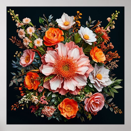 Verschiedene Blume Poster (Vorne)