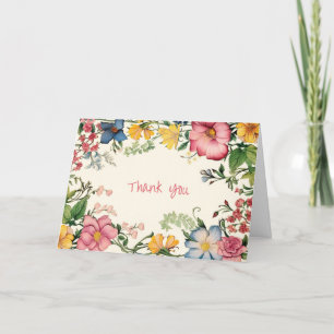 Verschiedene Blumen, Kunst, Ihr Text Dankeskarte