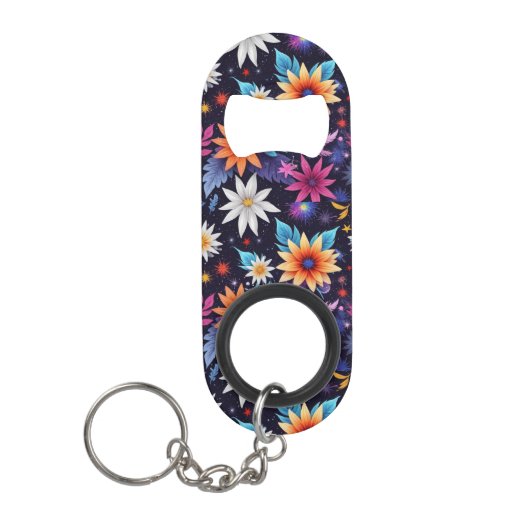 Verschiedene Blumen Shades Pattern-24192 Mini Flaschenöffner (Vorderseite)