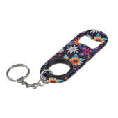 Verschiedene Blumen Shades Pattern-24192 Mini Flaschenöffner (Vorderseite Schrägansicht)
