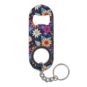 Verschiedene Blumen Shades Pattern-24192 Mini Flaschenöffner (Rückseite)