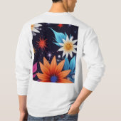 Verschiedene Blumen Shades Pattern-24192 T-Shirt (Rückseite)
