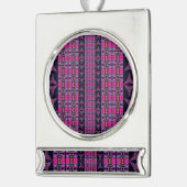 Verschiedene Blumenpinwheels Banner-Ornament Silber (Links)