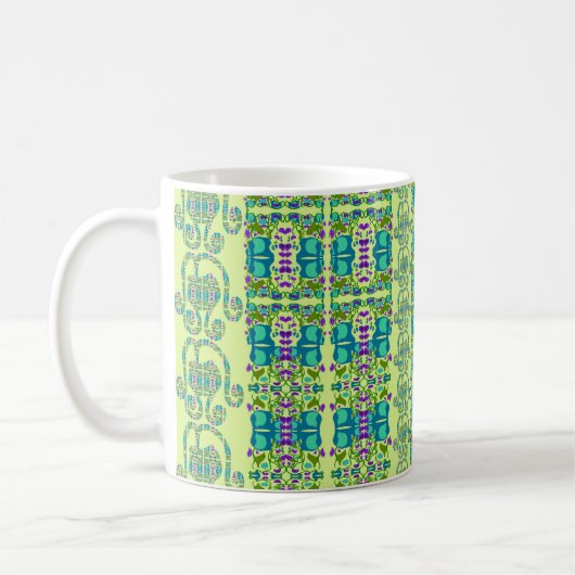 Verschiedene Blüten-Cupflowers Kaffeetasse (Links)