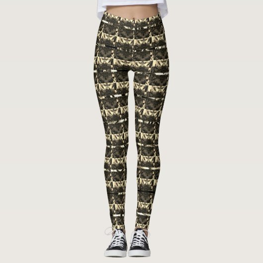 Verschiedene braune, andere Streifen oder Formen Leggings (Vorderseite)
