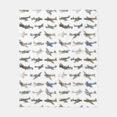 Verschiedene britische WW2-Flugzeuge  Fleecedecke (Vorderseite)