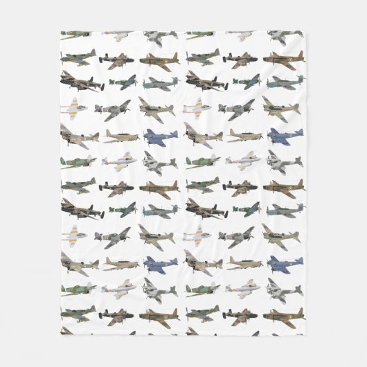 Verschiedene britische WW2-Flugzeuge  Fleecedecke (Vorderseite)