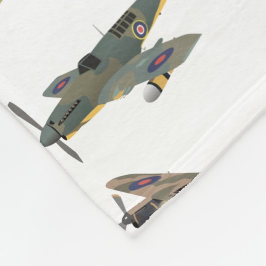 Verschiedene britische WW2-Flugzeuge  Fleecedecke (Ecke)
