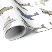 Verschiedene britische WW2-Flugzeuge Geschenkpapier (Rolleneckpunkt)