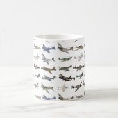 Verschiedene britische WW2-Flugzeuge Kaffeetasse (Mittel)