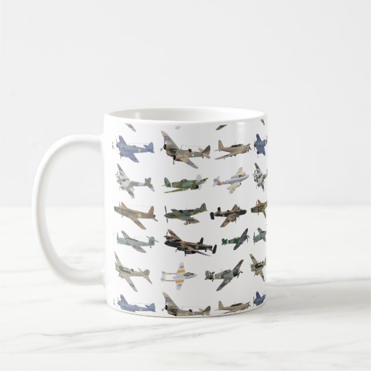 Verschiedene britische WW2-Flugzeuge Kaffeetasse (Links)