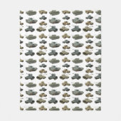 Verschiedene britische WW2-Tanks Fleecedecke (Vorderseite)