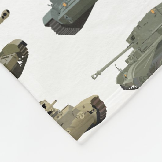 Verschiedene britische WW2-Tanks Fleecedecke (Ecke)