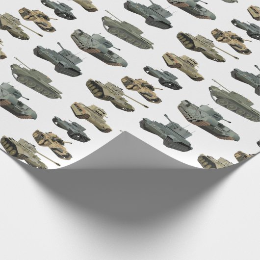 Verschiedene britische WW2-Tanks Geschenkpapier (Ecke)