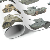 Verschiedene britische WW2-Tanks Geschenkpapier (Rolleneckpunkt)