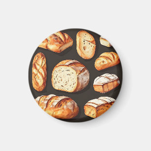 Verschiedene Brote vom Artisan Bäcker Magnet