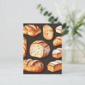 Verschiedene Brote vom Artisan Bäcker Postkarte (Stehend Vorderseite)