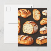 Verschiedene Brote vom Artisan Bäcker Postkarte (Vorne/Hinten)