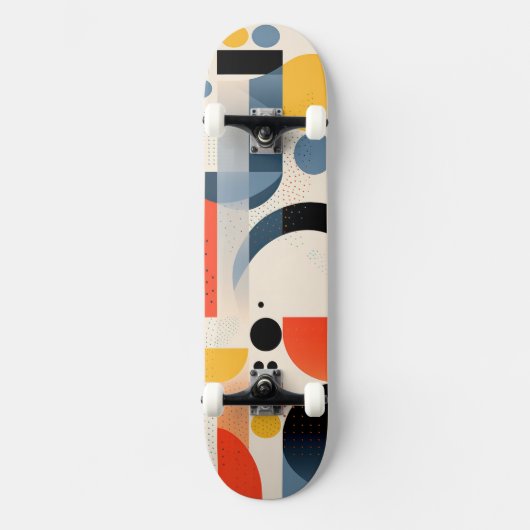 Verschiedene bunte Formen Skateboard (Vorderseite)
