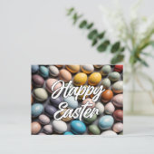 Verschiedene bunte Ostereier Postkarte (Stehend Vorderseite)