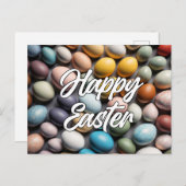 Verschiedene bunte Ostereier Postkarte (Vorne/Hinten)