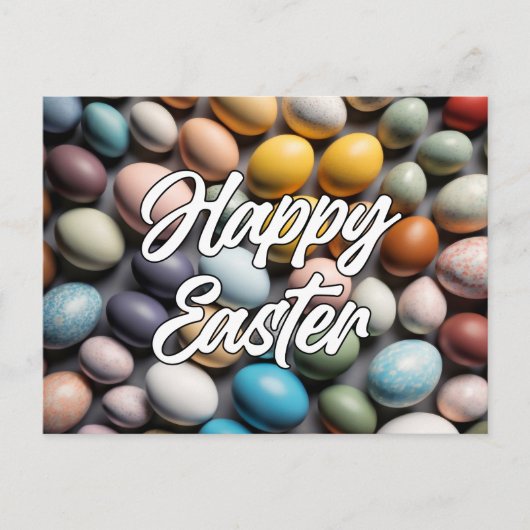 Verschiedene bunte Ostereier Postkarte (Vorderseite)
