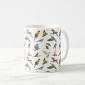 Verschiedene bunte Papageien Kaffeetasse (VorderseiteRechts)