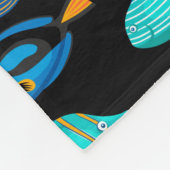 Verschiedene bunte tropische Fischmuster Fleecedecke (Ecke)