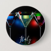 Verschiedene Cocktails in Martini Brillen mit Lich Button (Vorderseite)