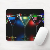 Verschiedene Cocktails in Martini Brillen mit Lich Mousepad (Mit Mouse)