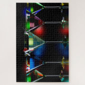 Verschiedene Cocktails in Martini Brillen mit Lich Puzzle (Vertikal)