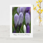 Verschiedene Crocuses - Happy Anniversary Darling Karte (Gelbe Blume)