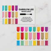 Verschiedene dekorative Nägel | Nagelpolnischer Br Visitenkarte (Vorne/Hinten)