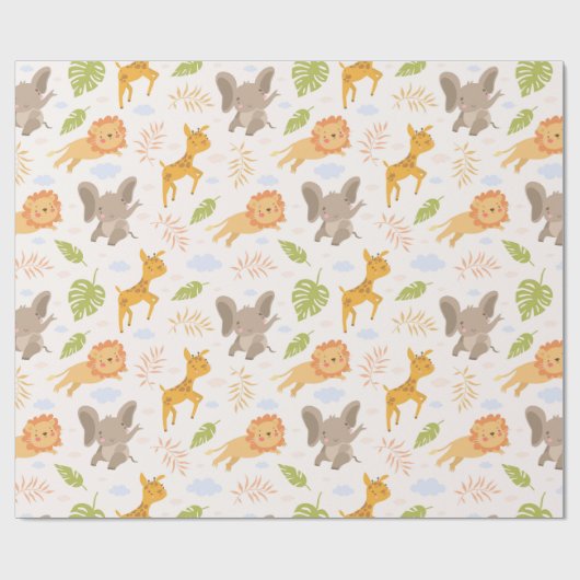 Verschiedene dekorative Tiere Geschenkpapier (Flach)