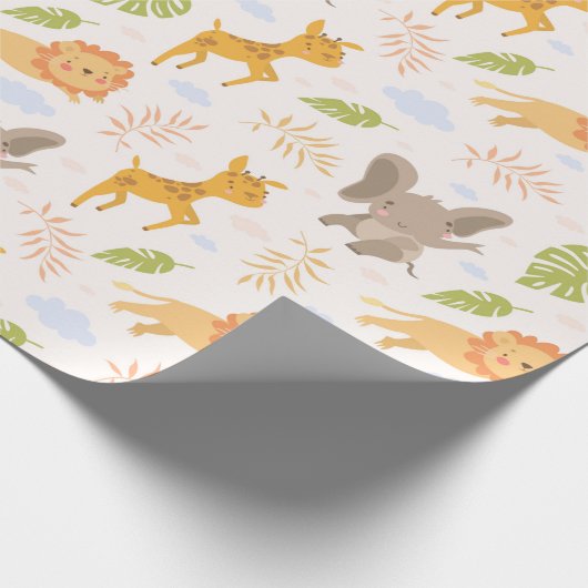 Verschiedene dekorative Tiere Geschenkpapier (Ecke)