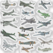 Verschiedene deutsche WW2-Flugzeuge Aufkleber (Vorderseite)