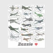 Verschiedene deutsche WW2-Flugzeuge Aufkleber (Blatt)