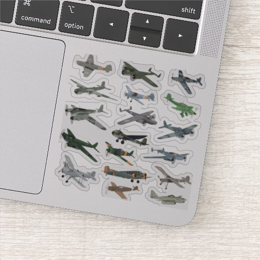 Verschiedene deutsche WW2-Flugzeuge Aufkleber (Detail)