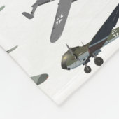 Verschiedene deutsche WW2-Flugzeuge Fleecedecke (Ecke)
