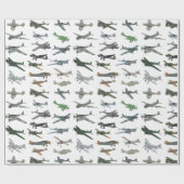 Verschiedene deutsche WW2-Flugzeuge Geschenkpapier (Flach)