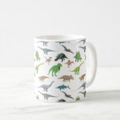 Verschiedene Dinosaurier Kaffeetasse (VorderseiteRechts)