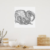 Verschiedene Drachenfarben (Seite #1) Medium Poster (Küche)