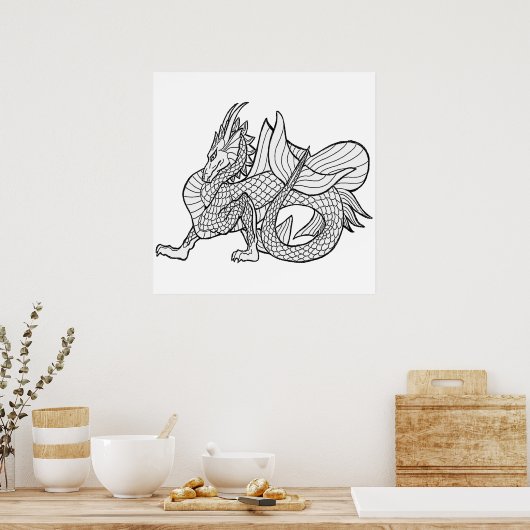 Verschiedene Drachenfarben (Seite #2) Medium Poster (Küche)