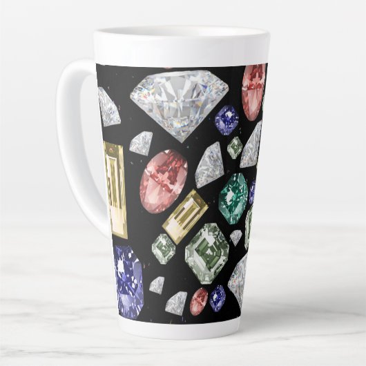 Verschiedene Edelsteine Milchtasse (Linke Ecke)