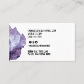 verschiedene Edelsteine Visitenkarte (Rückseite)