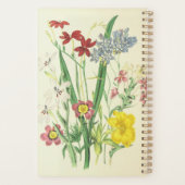 Verschiedene farbenfrohe Blume und grüne Pflanze Planer (Rückseite)